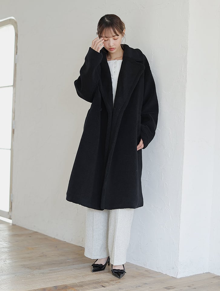 ウールカラーコート】フーテッドリバーコート | インディヴィ