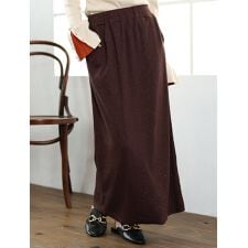 【U150サイズあり】ポケット付きラメリブタイトスカート