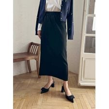 【U150サイズあり】ポケット付きリブタイトスカート