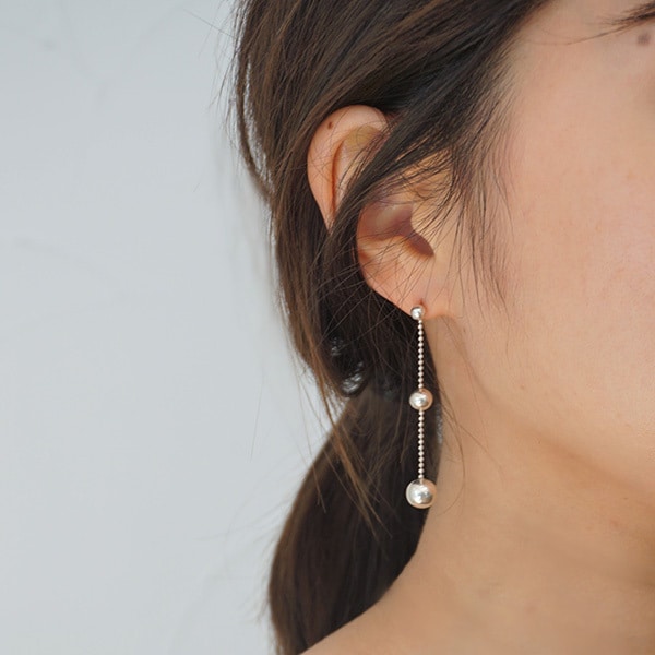 Nina&Jules】ティアドロップシルバーピアス | ニナ・エ・ジュール