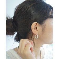 【NINA&JULES】スモールブレイデッドフープピアス