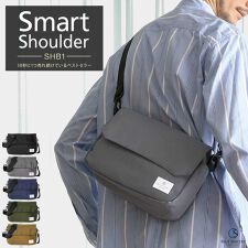 超軽量 ショルダーバッグ 8ポケット 撥水 スキミング 防止 軽い