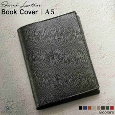 A5 ブックカバー 本革 しおり フリーポケット付き レザー 厚い おしゃれ 本カバー
