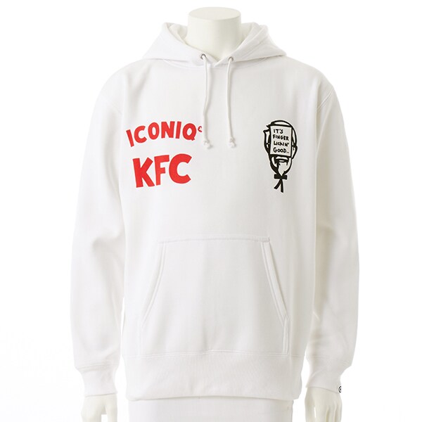 ICONIQ】 KFCプリント PULL HOODIE 裏起毛 フーディー フードパーカー