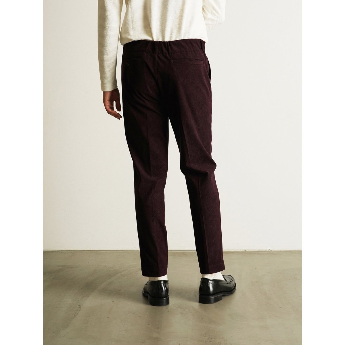 Custom Culture】ポンチスエード ワンタックイージースラックス