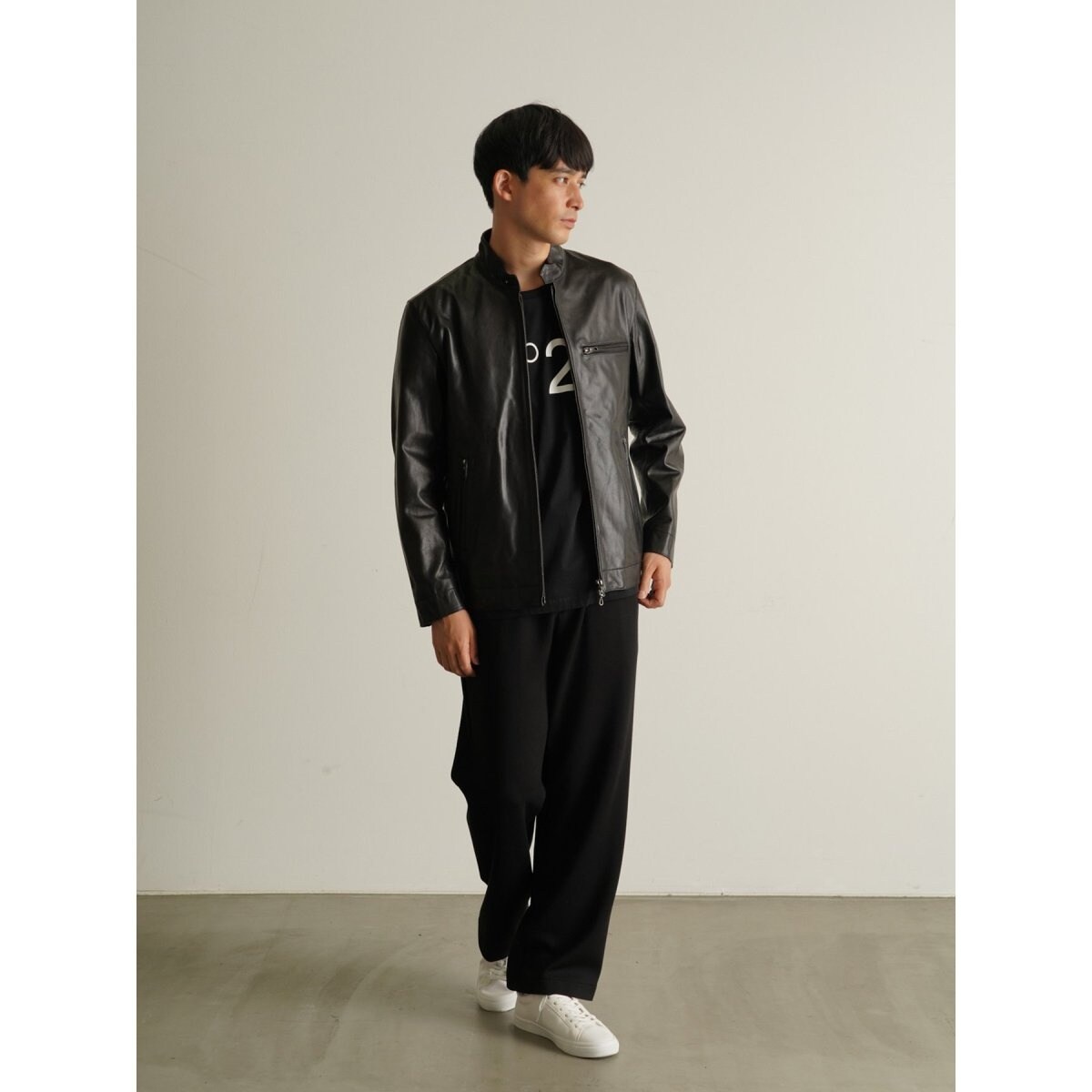 極美品 カスタムカルチャー ラムレザー シングルライダース レザージャケット M COSTOM CULTURE(カスタムカルチャー) ラムレザー シングルライダース