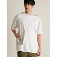【TRANSITION】シルケットスムース天竺ナイロンワッシャー切り替えPK TEE