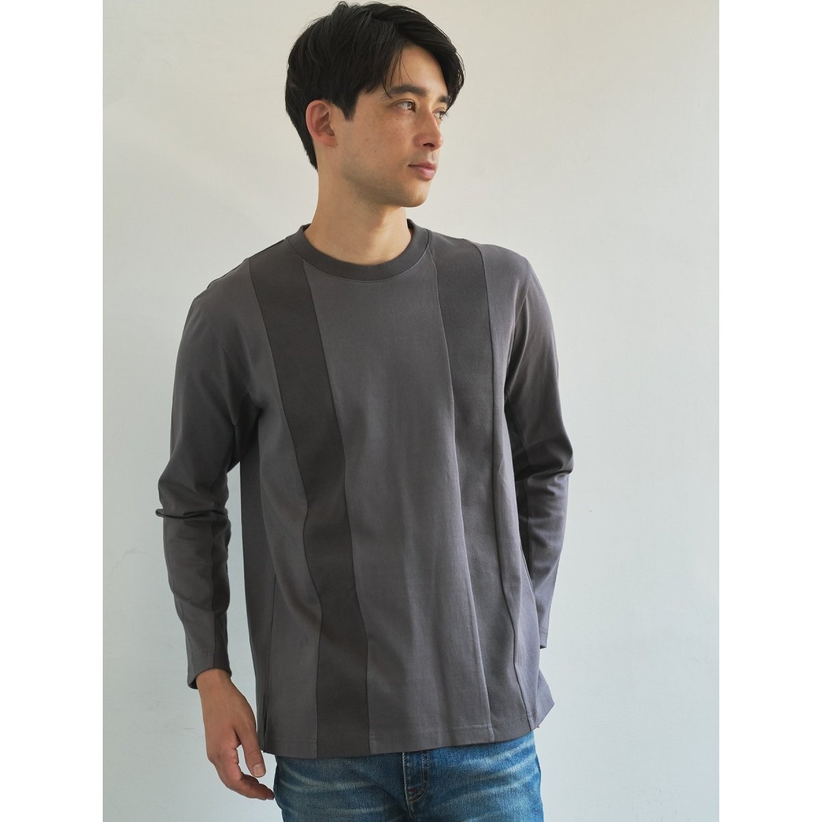 トランジション（TRANSITION）/【TRANSITION】フライス切り替えロングスリーブTEE ロンT TRANSITION】フライス切り替えロングスリーブTEE ロンT