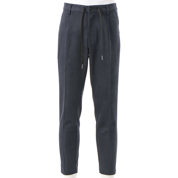 洗えるテーパードパンツ】ワンタック スラックス カーキ無地 撥水加工