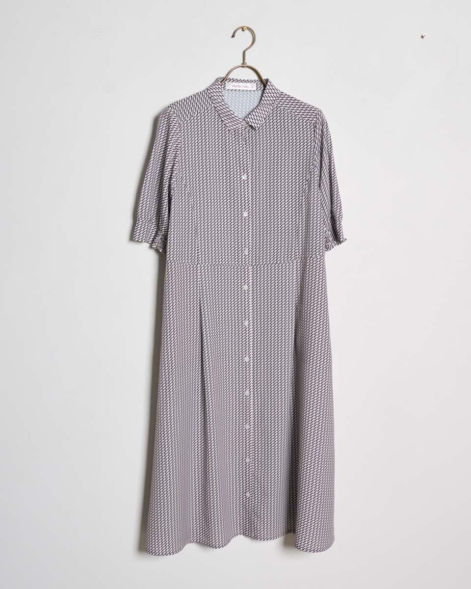 ジオメトリックプリントワンピース