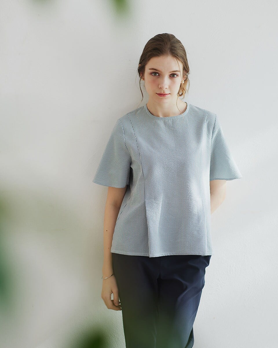 マリサグレース（Marisa Grace）/シアサッカーブラウス シアサッカーブラウス | マリサグレース(Marisa Grace) | マルイウェブ