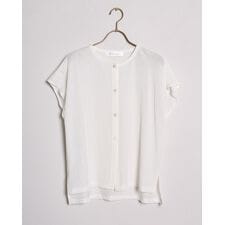 ラメクルーネックベスト