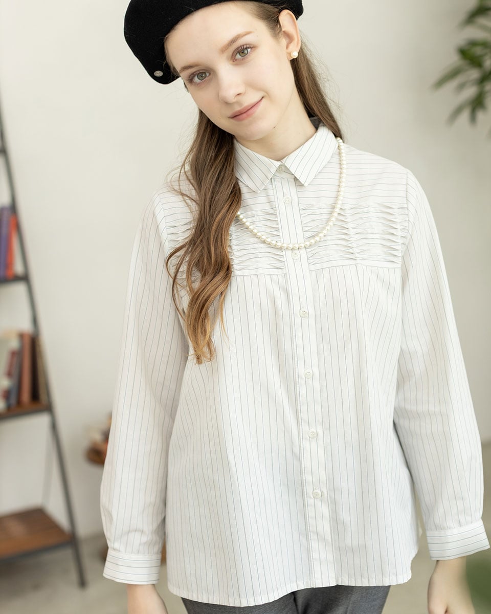 マリサグレース（Marisa Grace）/ストライプタックブラウス ストライプタックブラウス | マリサグレース(Marisa Grace) | マルイ