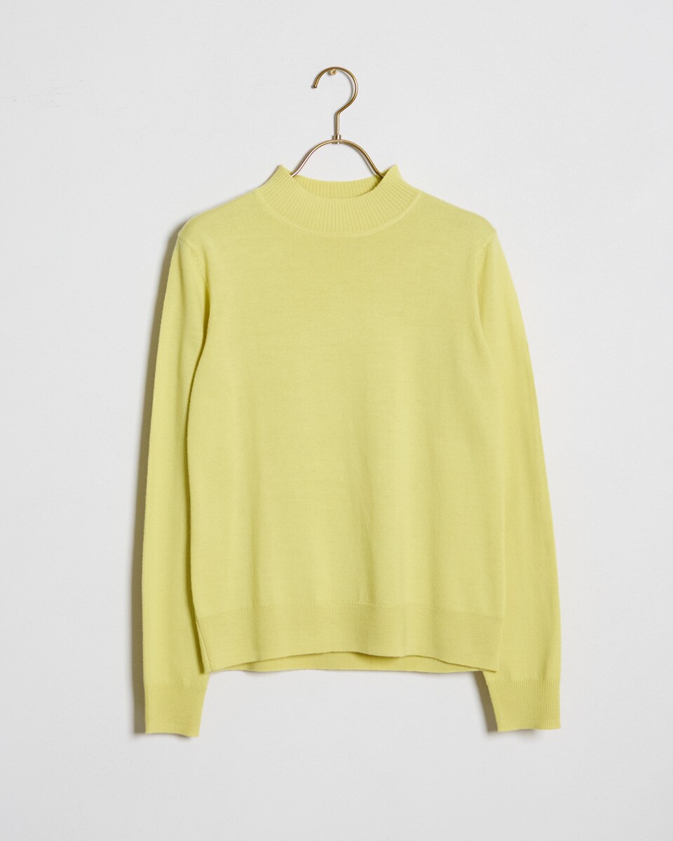 イタリー糸WOOLニットハイネックプルオーバー