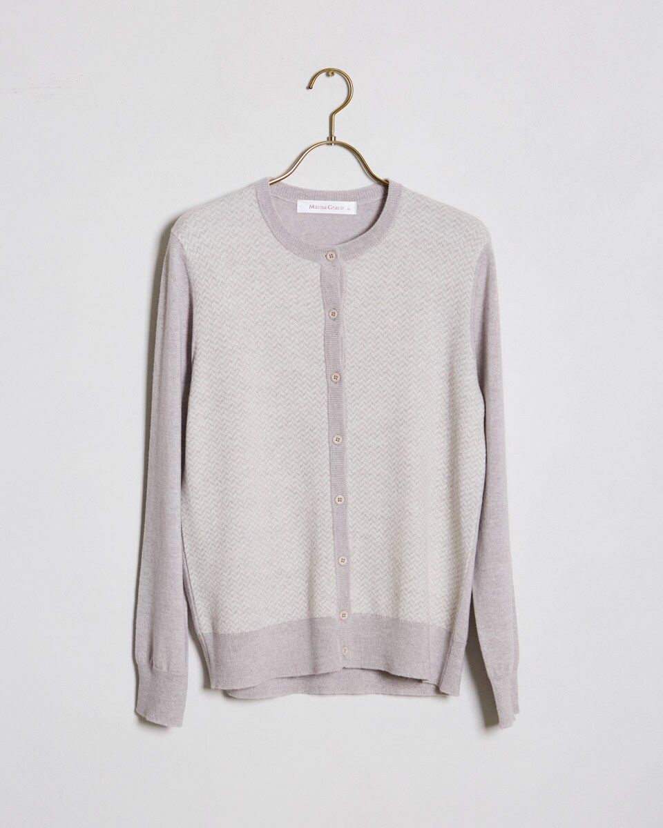 三つ杢WOOLニットカーディガン | マリサグレース(Marisa Grace