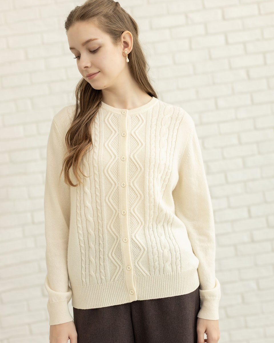 無染色カシミヤニット カーディガン | マリサグレース(Marisa Grace