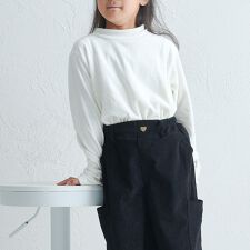 ストレッチベロア ハイネック長袖Ｔシャツ