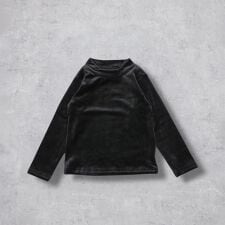 ストレッチベロア ハイネック長袖Ｔシャツ