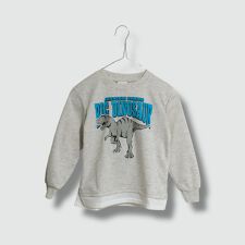 恐竜柄 裾フェイクレイヤード 裏毛トレーナー