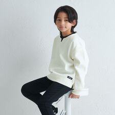 フェイクレイヤード 裏起毛トレーナー