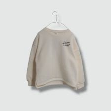 バックハート プリント裏起毛トレーナー