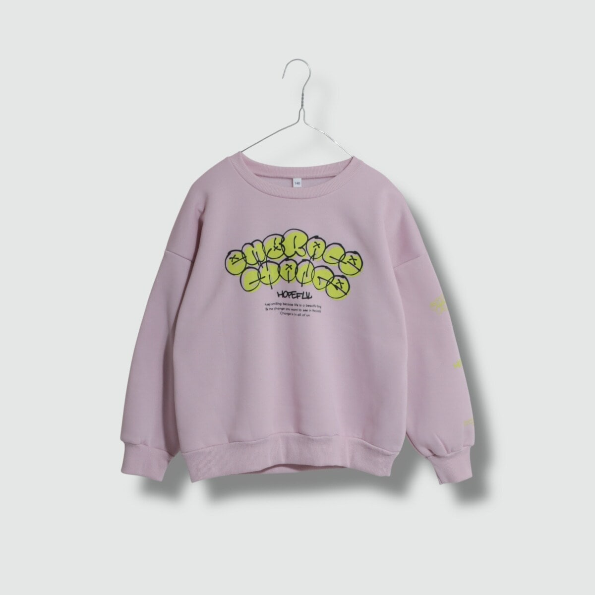 プリント 裏起毛トレーナー