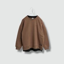 2重襟 オーバーサイズ 裏起毛トレーナー