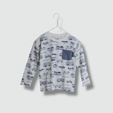 ダンガリーポケット 総柄 長袖Ｔシャツ