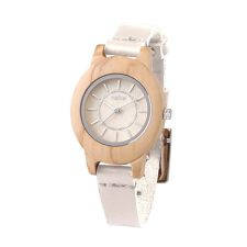 ナフカ(nafka)の腕時計 レディース メンズ ユニセックス ペアウォッチ 木製 メープル オリーブ 牛革 クオーツ