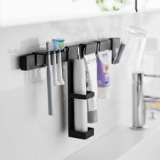 山崎実業 tower フィルムフック電動歯ブラシ＆歯磨き用品収納セット タワー | タワー(tower)
