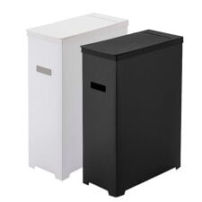 タワー(tower)の山崎実業 tower スリム蓋付きゴミ箱 タワー 2個組 WH＆BK