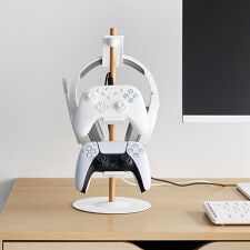 タワー(tower)の山崎実業 tower 置台が動くゲームコントローラー収納ラック タワー