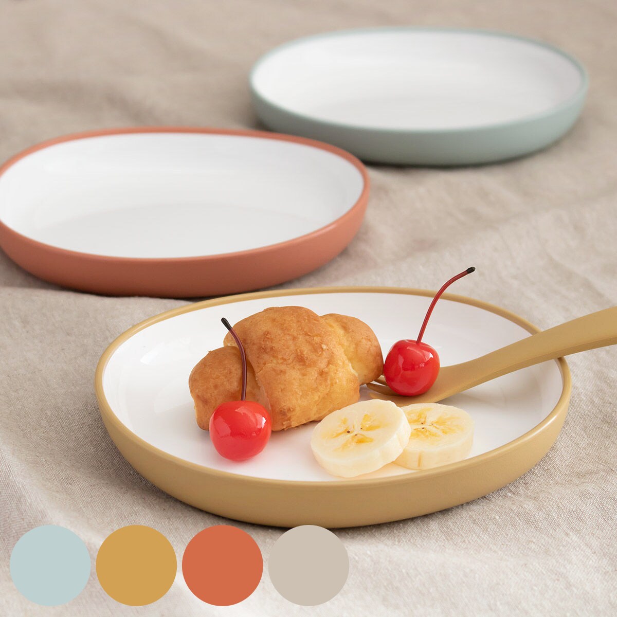 キムホノ kimhono 食器 ケーキ皿取り皿1枚　未使用　※ヒビあり KINTO キントー プレート 17cm BONBO ボンボ 子供用食器 プラスチック