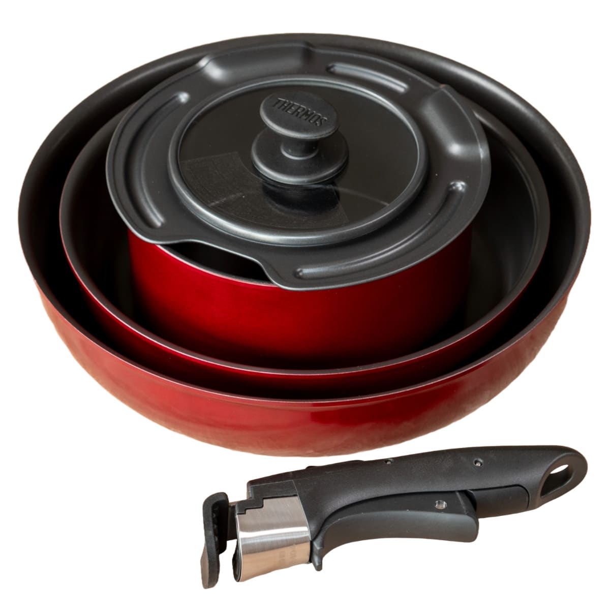 [�}���C]�T�[���X �����̂Ƃ��t���C�p��5�_�Z�b�g IH�Ή� ���E�n���h���� �H��@�Ή� KSD-5A/THERMOS�i�T�[���X�j�iTHERMOS�j ONE