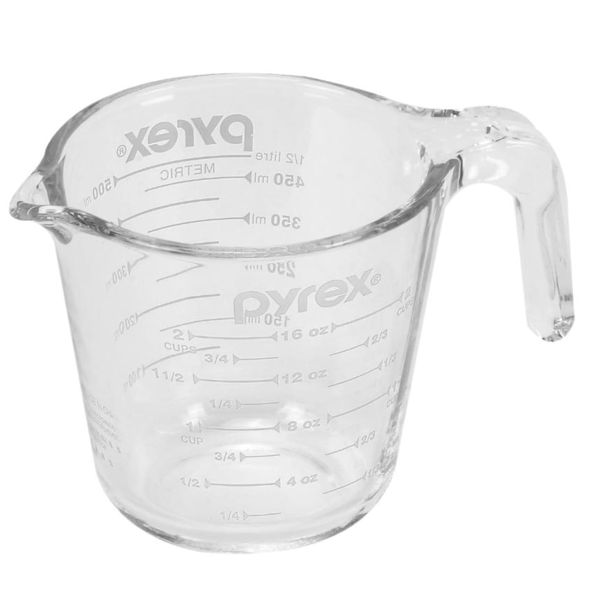 [�}���C]PYREX �v�ʃJ�b�v 500ml �ϔM�K���X �����t�� ���W���[�J�b�v /���r���O�[�g�ilivingut�j �z���C�g