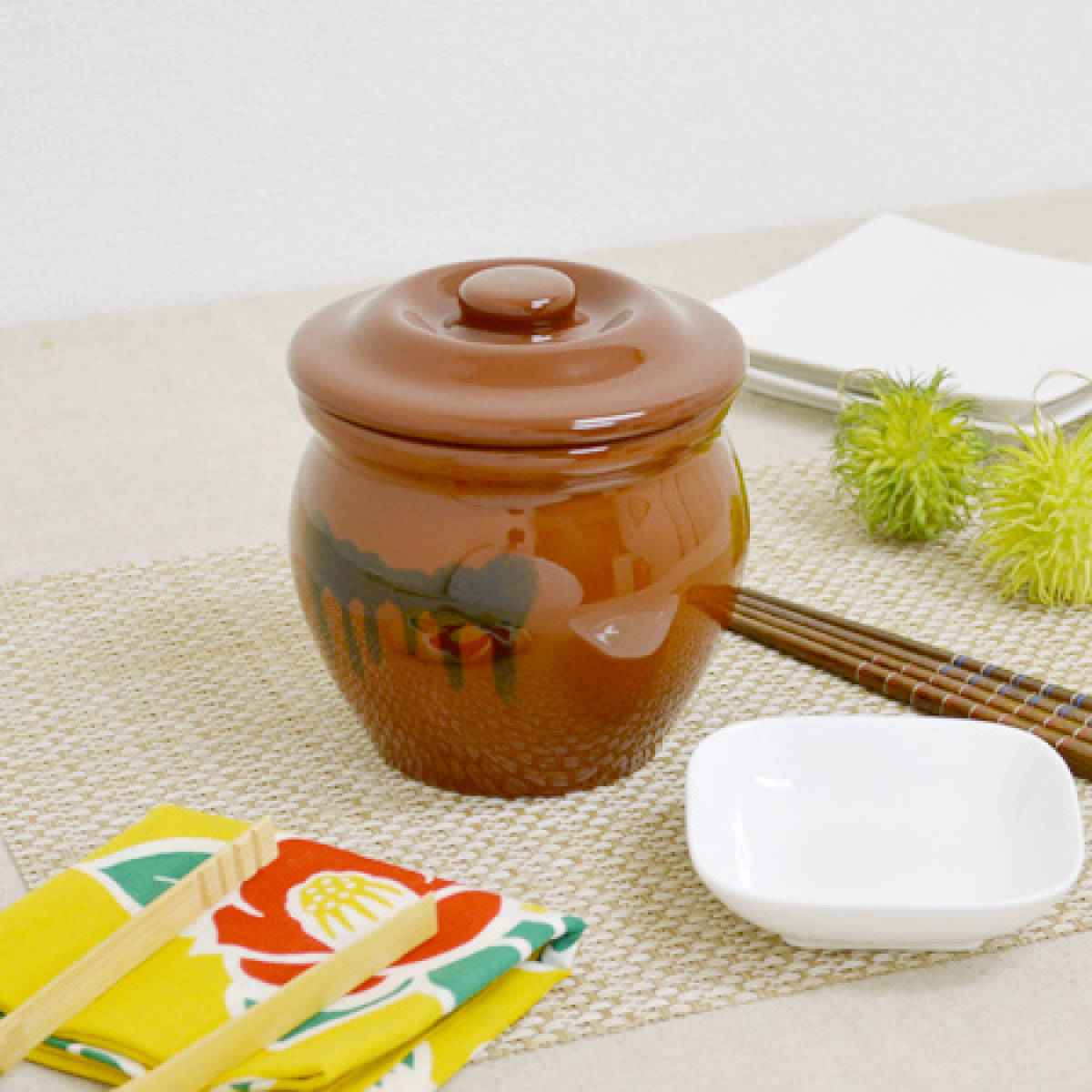 漬物容器 900ml ミニ壺 蓋付 陶器 | リビングート(livingut) | マルイ
