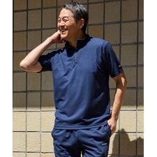 【K-SWISS/ケースイス】ワッフルプリントハーフジップＴ