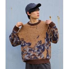 【HOLIDAY WALK/ホリデイウォーク】モヘア混ジャガードニット