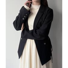 ミピアール(mipiarl)のmipiarl 　両脇レースアップデザインテーラードジャケット