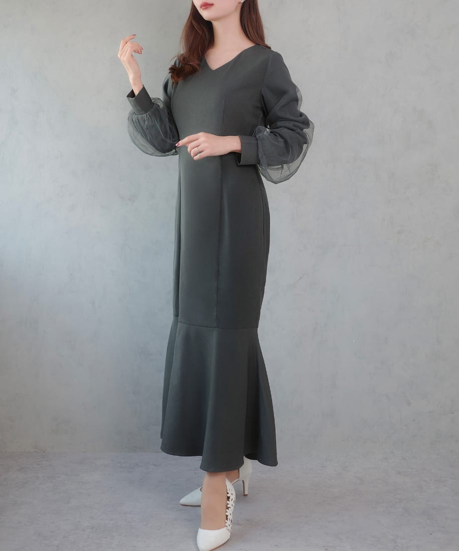 CENEA スパンコールショートニット＋ティアードキャミワンピース set