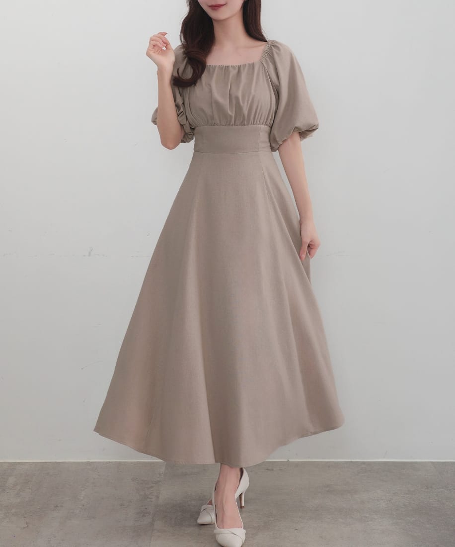 新品タグ付き　2wayリネン混フレアワンピース　CENEA CENEA ワンピース 2wayリネン混フレアワンピース : ZOZOTOWN