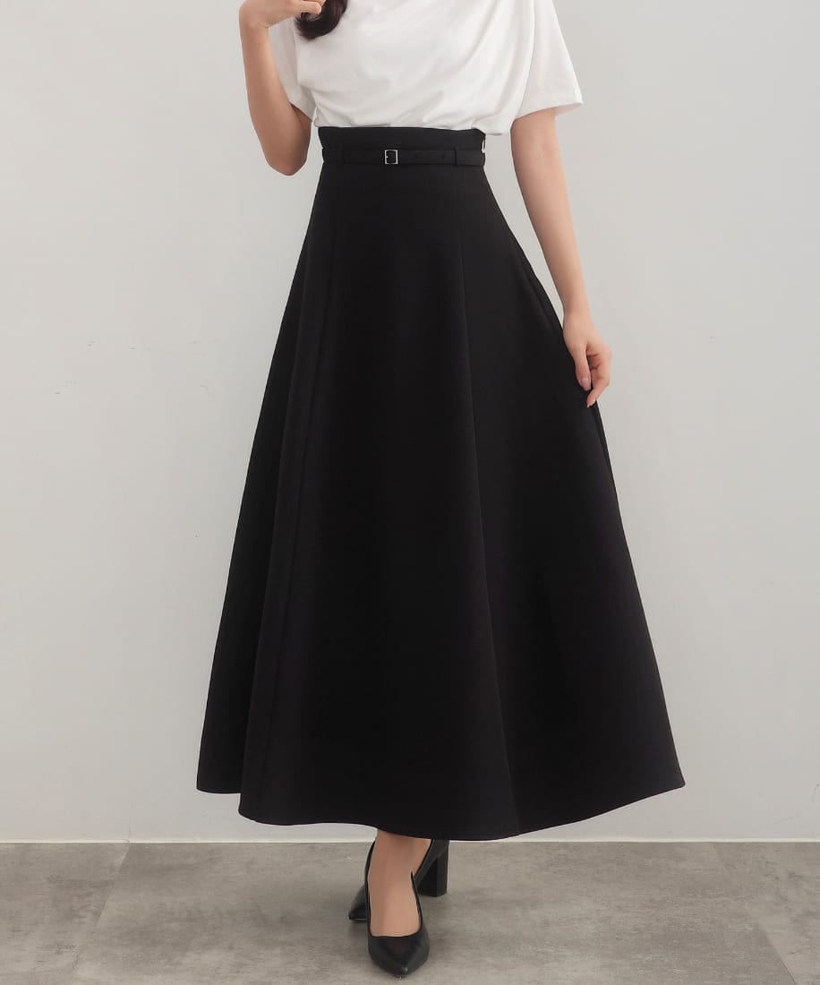 mipiarl ハイウエストスリットティアードパンツスカート