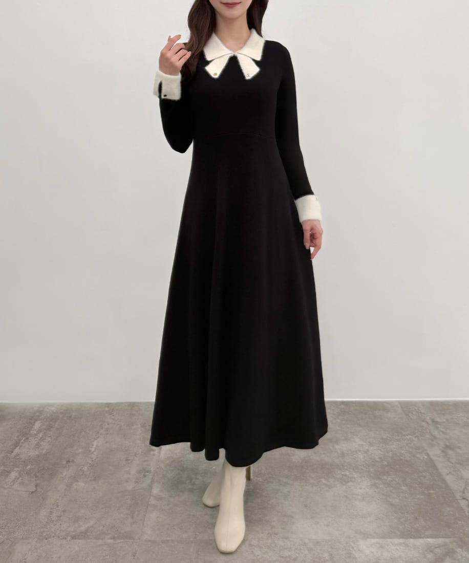 CENEA スパンコールショートニット＋ティアードキャミワンピース set CENEA スパンコールショートニット＋ティアードキャミワンピース