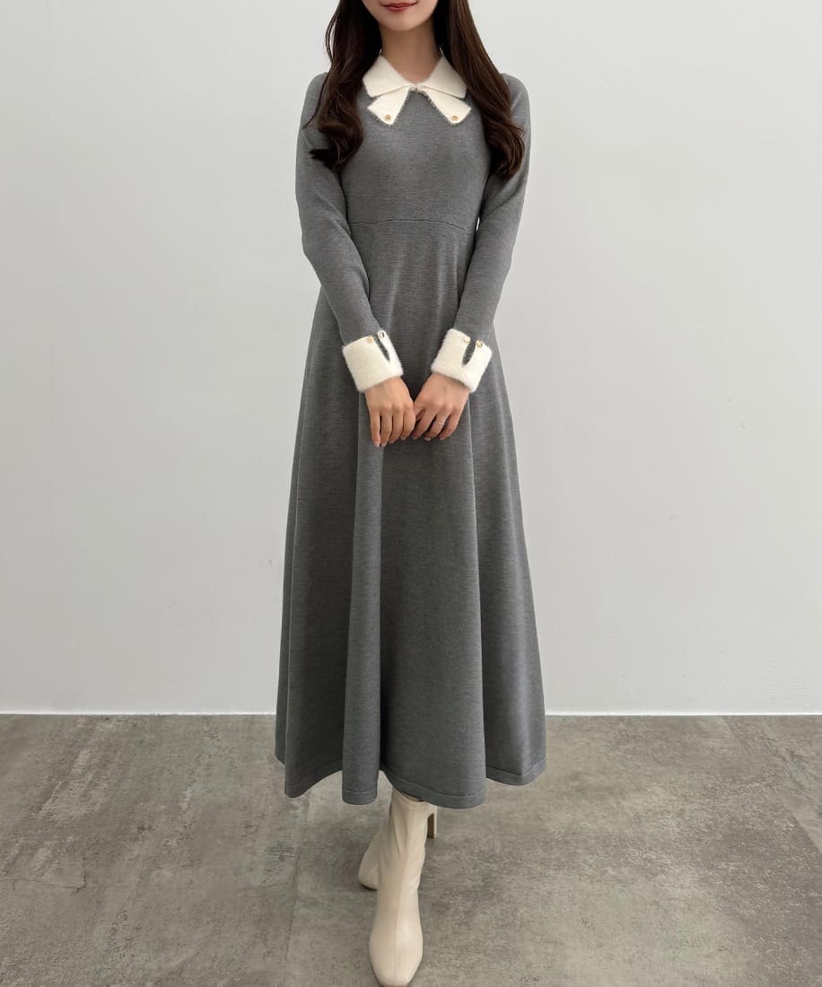CENEA 2wayVネックシアーコルセットワンピース グレー S CENEA（セネア）の「2wayVネックシアーコルセットワンピース