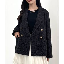 セネア(CENEA)のCENEA　薄手ツイードテーラードジャケット