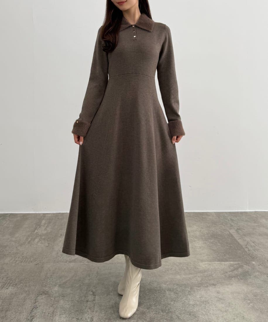 CENEA スパンコールショートニット＋ティアードキャミワンピース set