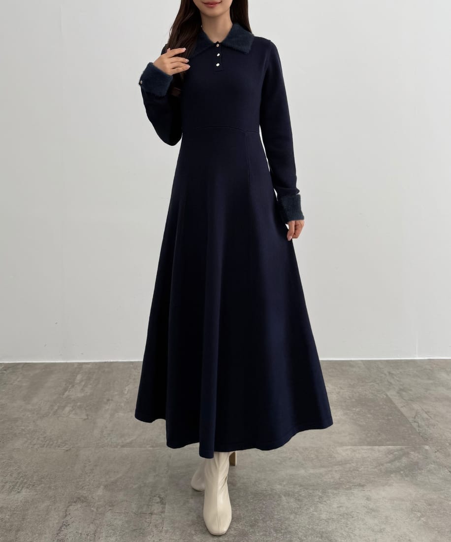 CENEA スパンコールショートニット＋ティアードキャミワンピース set