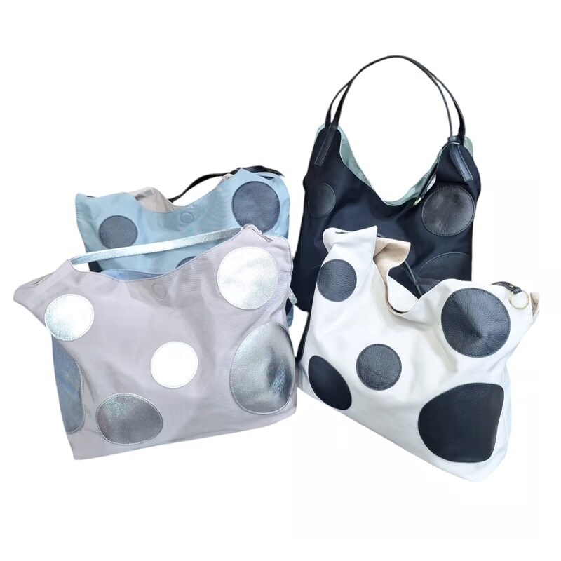 牛革付属丸型パッチリバーシブル手提げバッグ | グリームサプライ