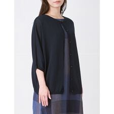 2WAYカーディガン　T/R 6色展開【M～3L】 【大きいサイズ】《日本製 》