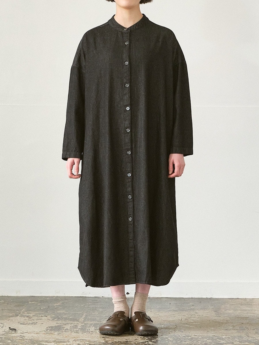 美品 2019 大きいサイズ ナチュラン D*g*y ディージーワイ D8585R リネン混素材のオックス起毛 ダーツAラインワンピース【2400011519054】 d*g*y ディージーワイ 大きいサイズの通販